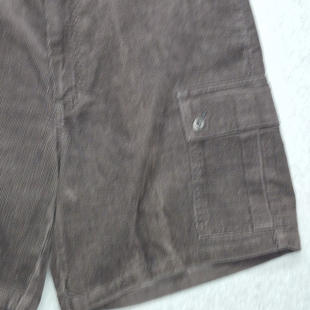 Vintage Polo Ralph Lauren Corduroy Shorts Men 35 Brown Cargo Gorpcore Skater Y2K - Picture 13 of 16